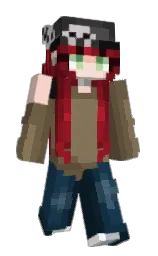 domino and tobacco brown Minecraft skin — Slim model — first worn by clatzz