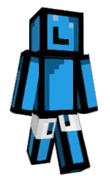 black and picton blue Minecraft skin — Classic model — first worn by Awesomeniko23