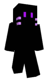 black and electric violet Minecraft skin — Slim model