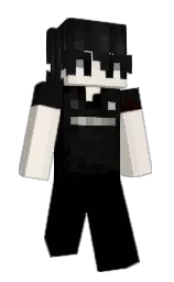 black and merino Minecraft skin — Slim model — first worn by evildesire