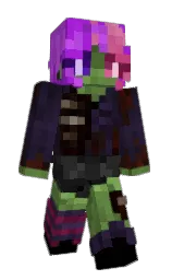 purple heart and black Minecraft skin — Slim model — first worn by n3th3rk1tty