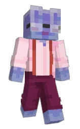 BlurpleBlub's Minecraft skin wearing the Hero cape