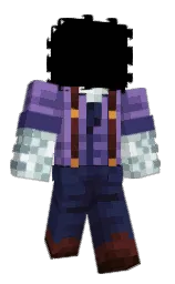 black and port gore Minecraft skin — Classic model — first worn by OfficialDAG