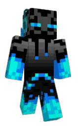 black and azure radiance Minecraft skin — Classic model — first worn by X_JaVeN_X