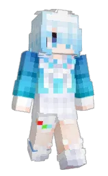 white and zircon Minecraft skin — Slim model — first worn by Minima_0731