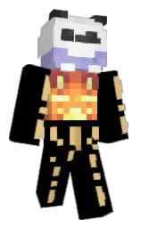 black and concrete Minecraft skin — Classic model — first worn by Fusefly