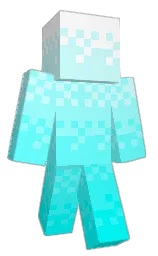 aquamarine and white Minecraft skin — Classic model — first worn by Seasonking