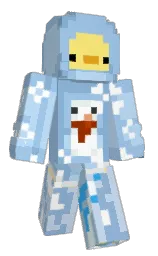 cornflower and tropical blue Minecraft skin — Classic model