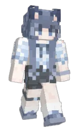 seashell peach and white Minecraft skin — Slim model