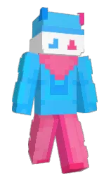 dodger blue and white Minecraft skin — Slim model
