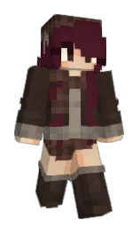cocoa brown and wine berry Minecraft skin — Slim model