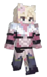 albescent white and baltic sea Minecraft skin — Slim model
