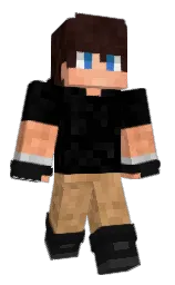 black and cod gray Minecraft skin — Classic model