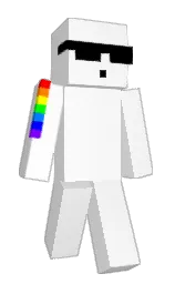 white and black Minecraft skin — Classic model