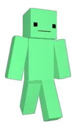 mint green and black Minecraft skin — Slim model