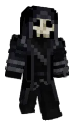 black and cod gray Minecraft skin — Classic model — first worn by Vinny_G23
