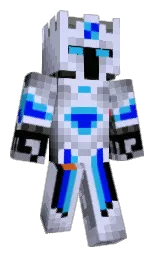 white and black Minecraft skin — Classic model — first worn by D3sKa