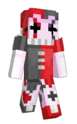 pink lace and dove gray Minecraft skin — Slim model — first worn by Buttsnake69