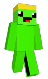 harlequin and bright green Minecraft skin — Classic model