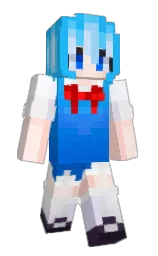 dodger blue and fair pink Minecraft skin — Slim model — first worn by lghxdd