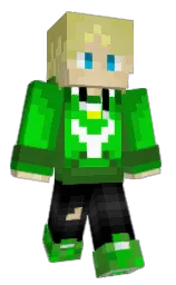 japanese laurel and green Minecraft skin — Classic model — first worn by Santino_YT