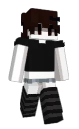 cod gray and white Minecraft skin — Slim model — first worn by Aewie