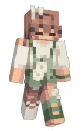 Minecraft-Skin in ecru white und manhattan — Modell: Schmal — zuerst getragen von TismBee
