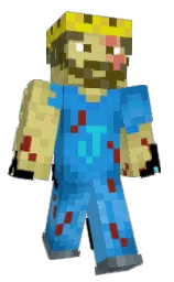 picton blue and black Minecraft skin — Classic model