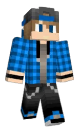 science blue and regal blue Minecraft skin — Slim model — first worn by Steevoo94