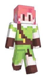 white and black Minecraft skin — Slim model — first worn by WalnutArt