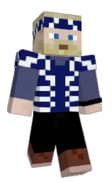bone and black Minecraft skin — Classic model