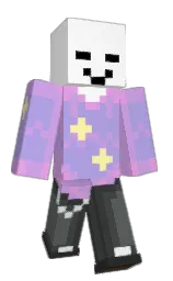 light wisteria and white Minecraft skin — Classic model