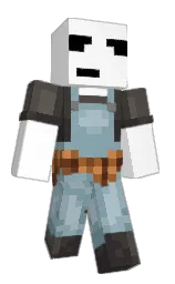 white and merlin Minecraft skin — Classic model
