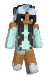 mint tulip and outer space Minecraft skin — Classic model