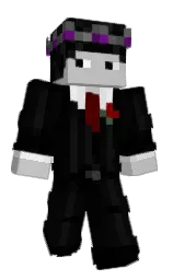 black and silver Minecraft skin — Classic model
