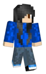 GamingBlueMoon's Minecraft skin wearing the Vanilla cape