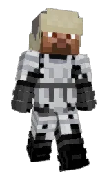 black and cod gray Minecraft skin — Slim model — first worn by mmbuller