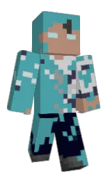 black and iron Minecraft skin — Classic model