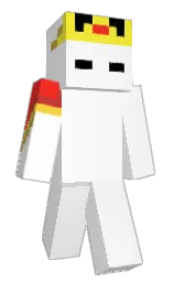 white and pomegranate Minecraft skin — Classic model — first worn by beansStuff