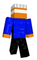 blue and gold drop Minecraft skin — Classic model — first worn by MightyJack003