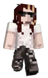 albescent white and paco Minecraft skin — Classic model — first worn by corvid_memeware