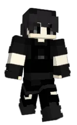black and cod gray Minecraft skin — Classic model