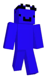 blue and black Minecraft skin — Classic model