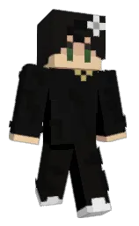 black and cod gray Minecraft skin — Classic model