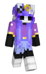 cornflower blue and heliotrope Minecraft skin — Slim model — first worn by W4terf4ll_