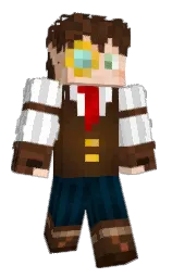 white and alto Minecraft skin — Classic model — first worn by SuperNay