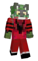 black and tamarillo Minecraft skin — Slim model