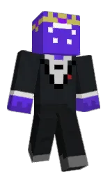 purple heart and shark Minecraft skin — Classic model — first worn by Doofffer