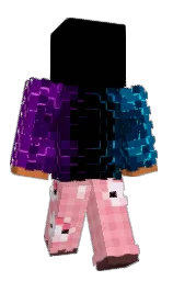 sweet pink and black Minecraft skin — Classic model — first worn by VBLEON