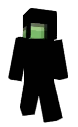 black and marshland Minecraft skin — Slim model — first worn by zervation